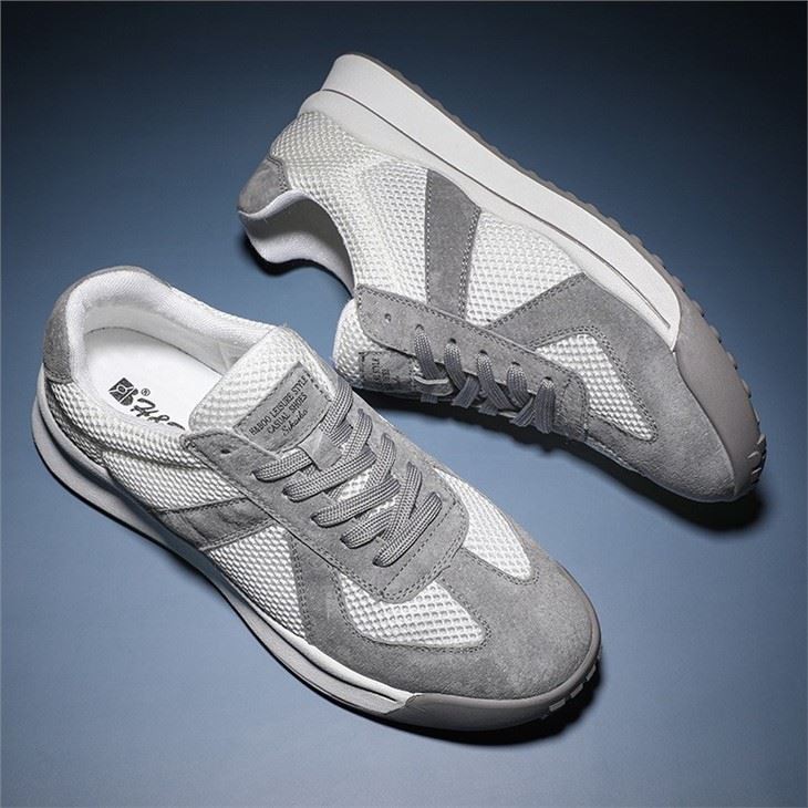 Leather Microfiber Running Shoes  Fashion Trendy Sneakers