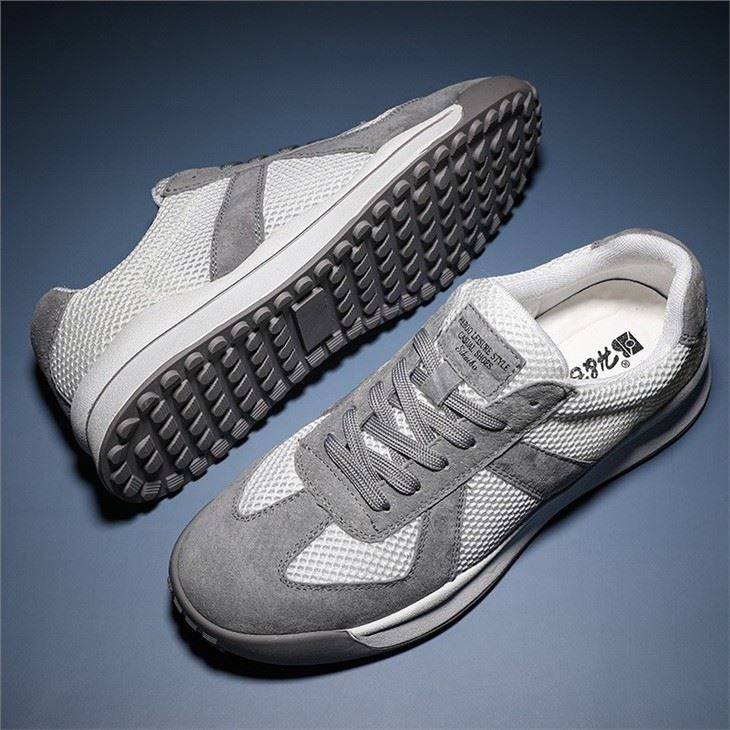 Leather Microfiber Running Shoes  Comfortable Fashion Trendy Sneakers