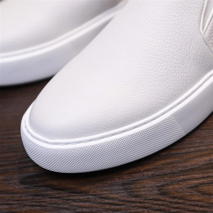 New Soft Cowhide White Loafer Shoes