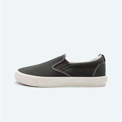 Fekete vászon cipő Női Slip On