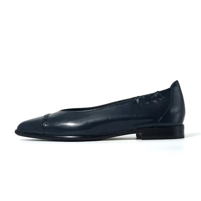 Minimalista sötétkék hegyes bőr laposok